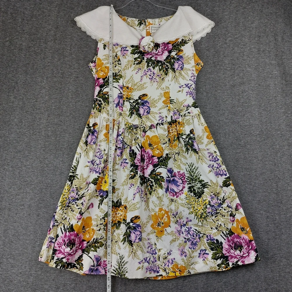 COUNTRY ROMACE WOMENS VINTAGE 80S 90S FLORAL COTTAGECORE FEMININE DRESS SIZE 12P - Picture 2 of 11
